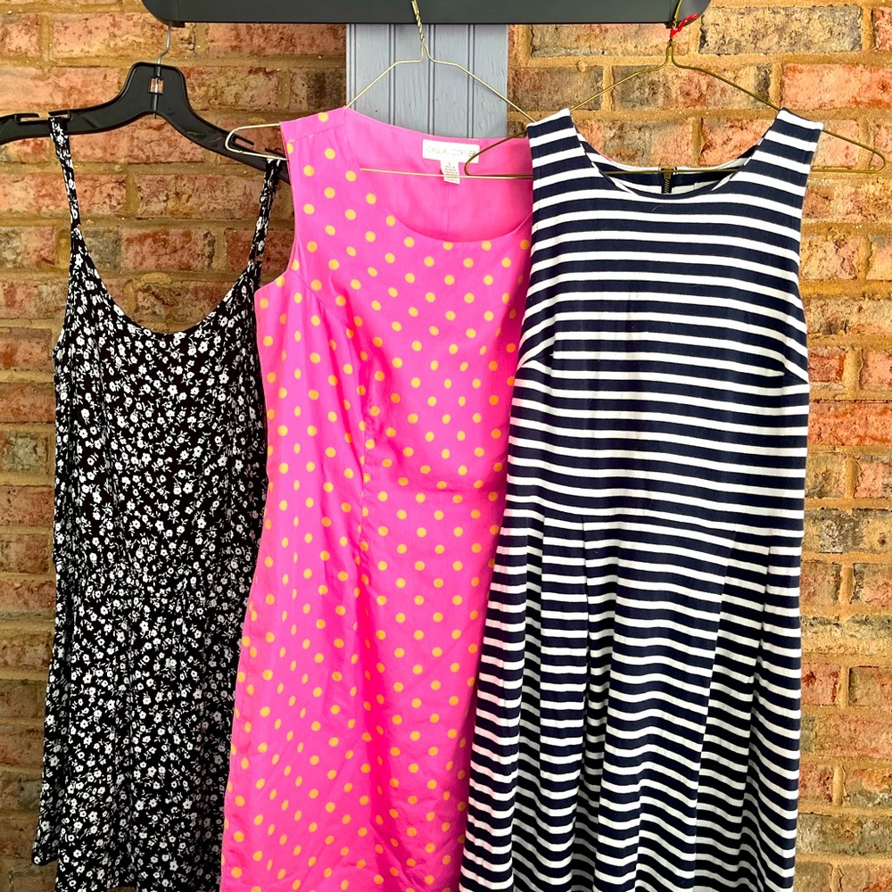 7 Dresses - Lilly Pulitzer(Sz0) $35; OldNavy(SzSm) $22 Ann Taylor (Sz6)$22